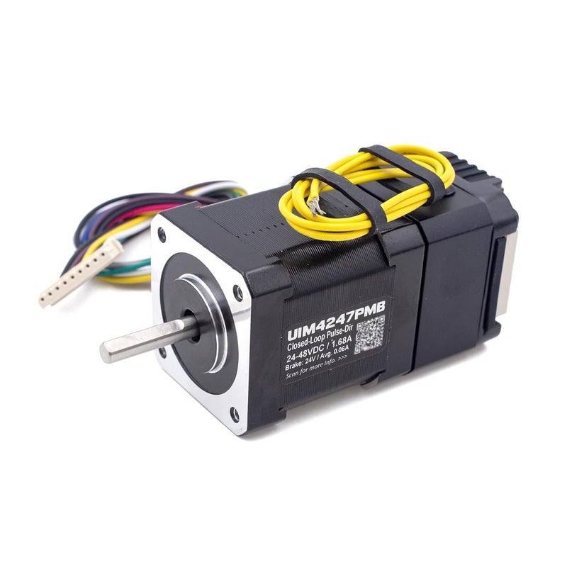 UIROBOT NEMA17 Integrated Closed Loop Stepper Motor,Pulse Direction Control Interface,Built-in Encoder & Motion Controller & Driver & Brake,for CNC,3D Printer,Max0.43Nm,1.7A,24-48VDC (UIM4247PMB) - Image 1